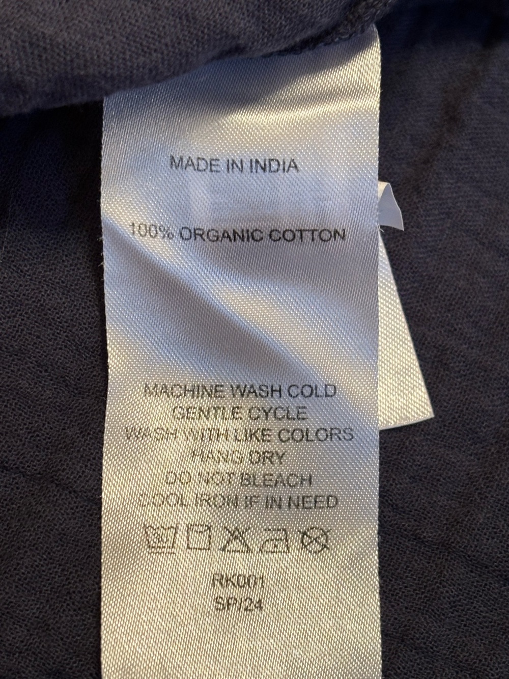 Like New Quince Indigo Organic Cotton Gauze Peasant Blouse Size S - Picture 5 of 8
